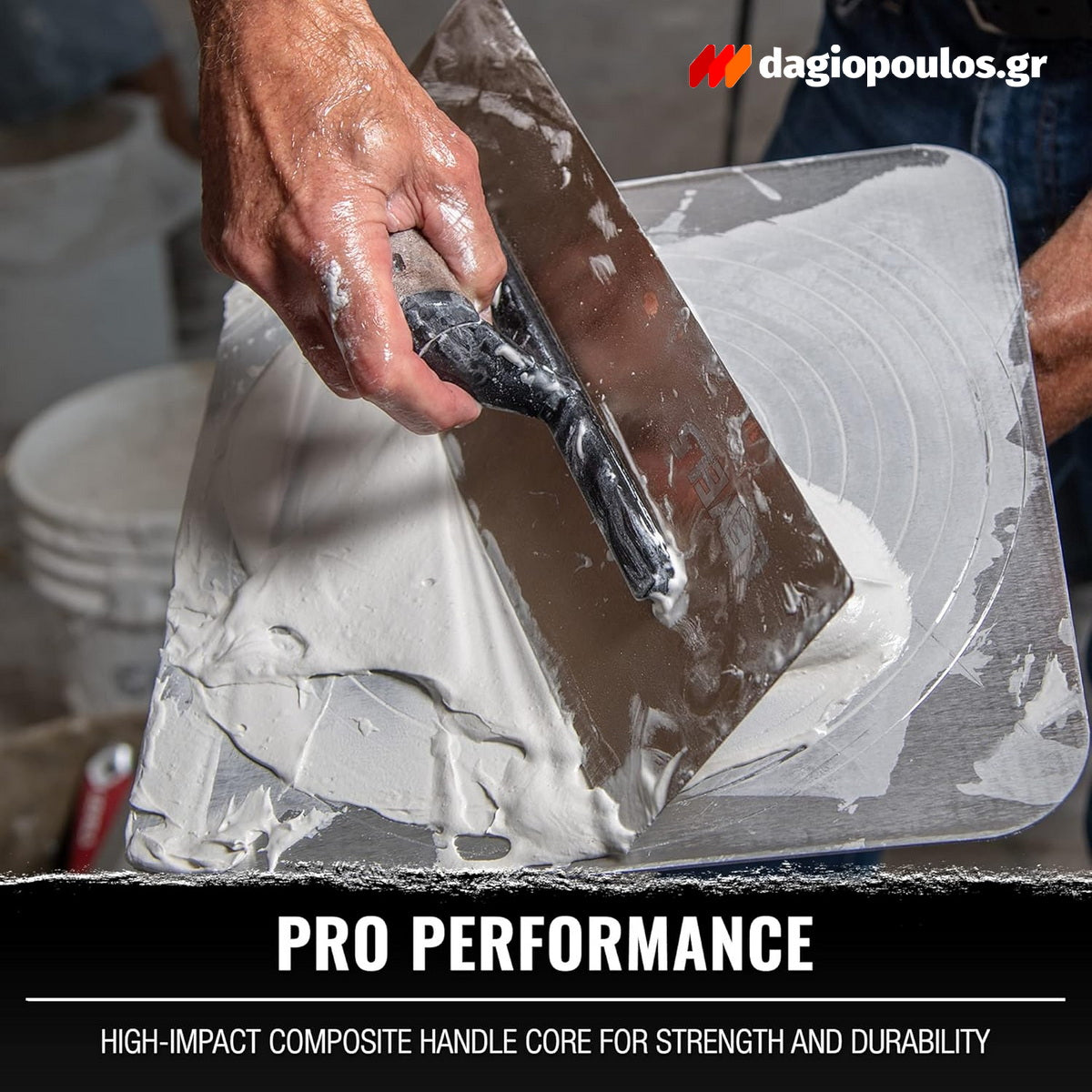 DeWalt Level5 4-993 Σπάτουλα Θερμοπρόσοψης Με Ξύλινη Λαβή & Δερμάτινη Επένδυση 0.4mm 16" 400mm