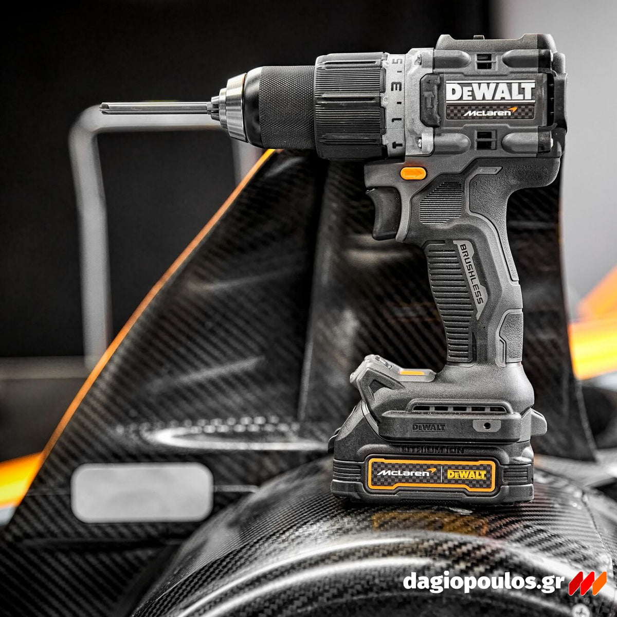 DeWalt McLaren DCD85ME2GT-QW Brushless Κρουστικό Δραπανοκατσάβιδο Μπαταρίας 18V Li-Ion Με 2 Μπαταρίες 1.7Ah & Βαλίτσα T-Stak ΣΥΛΛΕΚΤΙΚΟ