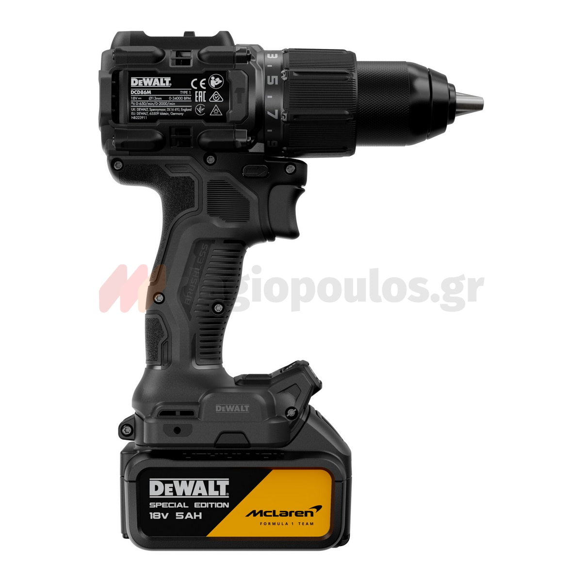DeWalt McLaren DCD86MP2T-QW Κρουστικό Δραπανοκατσάβιδο 18V Li-Ion Με 2 Μπατ.5.0Ah - Βαλίτσα T-STAK