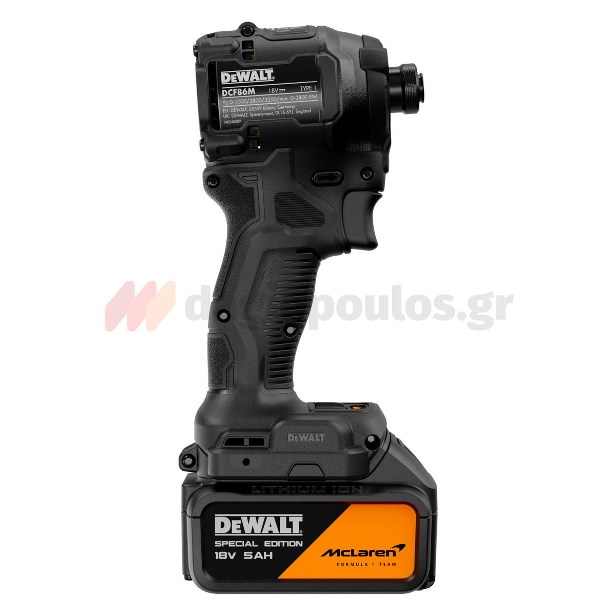 DeWalt McLaren DCF86MP2T-QW Brushless Παλμικό Κατσαβίδι 18V Li-Ion Με 2 Μπατ.5.0Ah-Βαλίτσα T-STAK