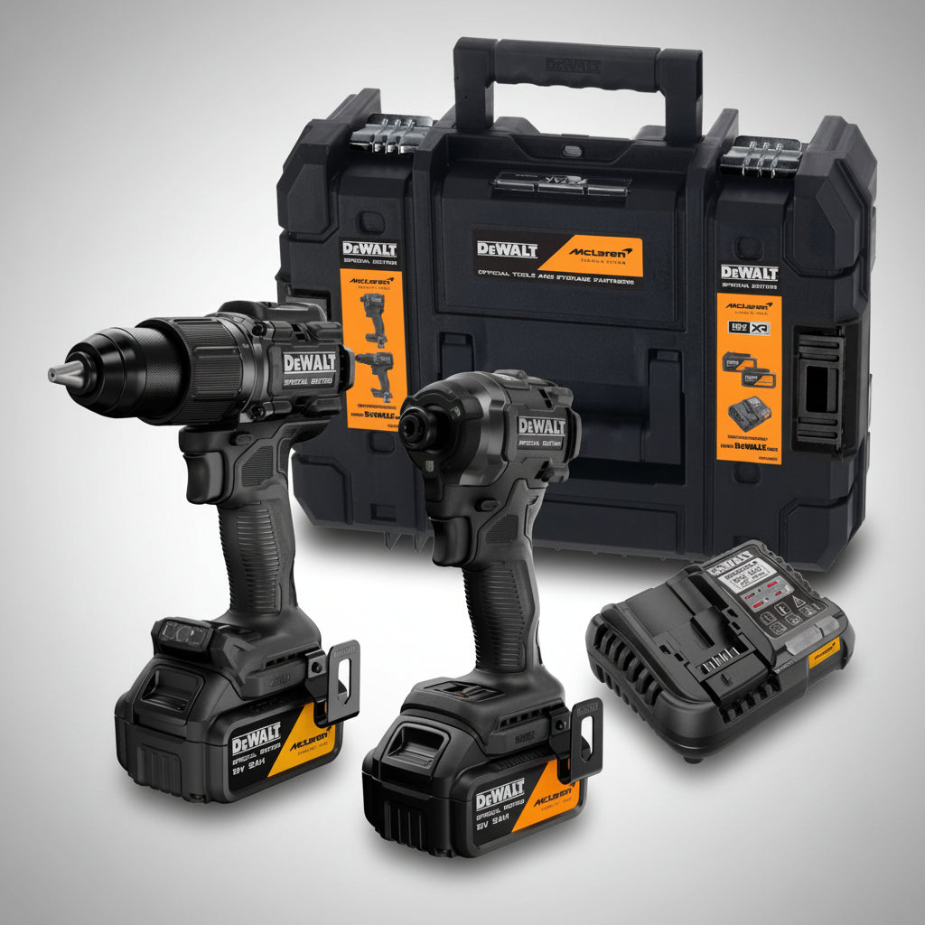 DeWalt McLaren DCK2222MP2T-QW Σετ Brushless Κρουστικό Δραπανακατσάβιδο & Παλμικό Κατσαβίδι 18V Με 2 Μπατ.5.0Ah - Βαλίτσα T-STAK