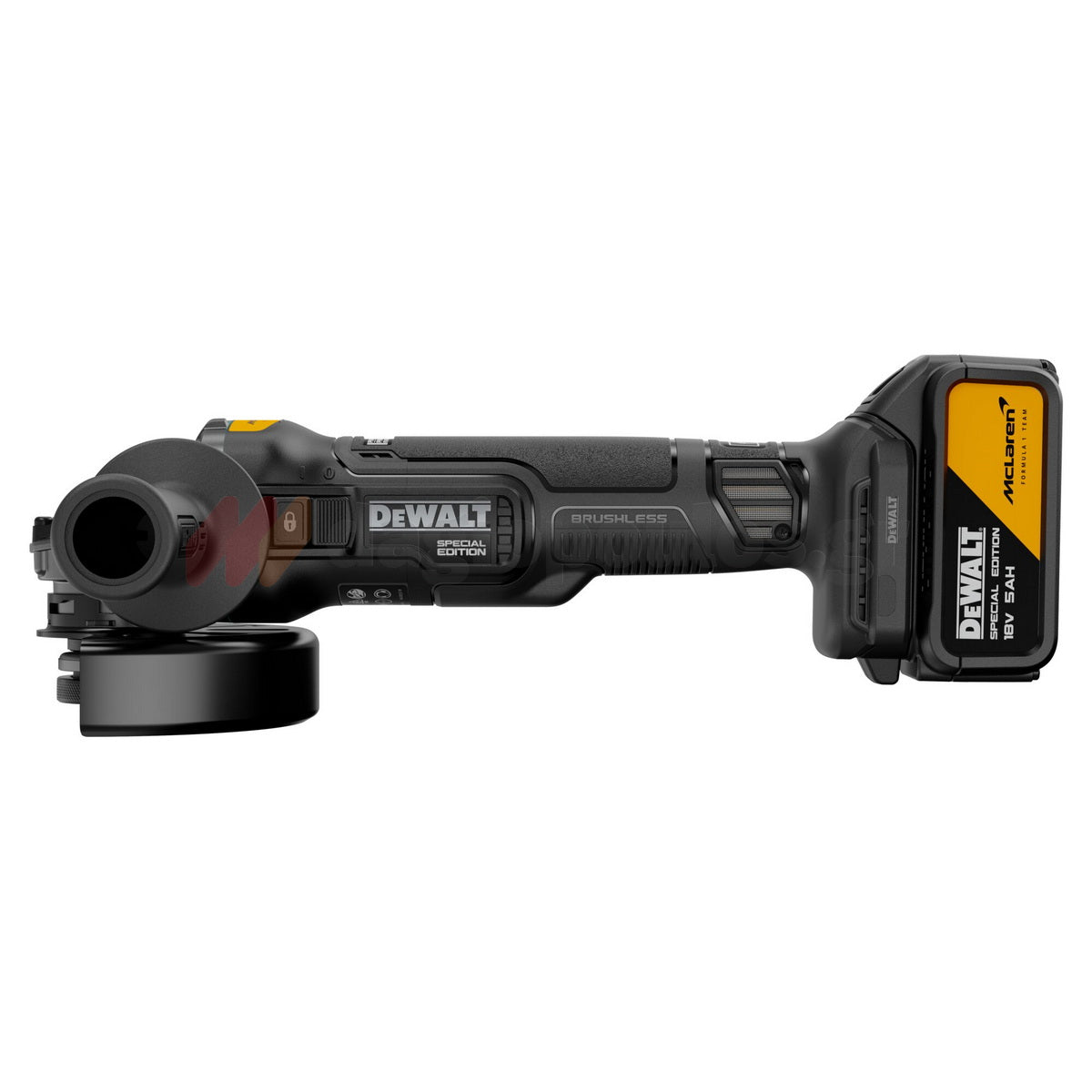 DeWalt McLaren DCG45MP2T-QW Brushless Γωνιακός Τροχός Μπαταρίας 18V Li-Ion 125mm Με 2 Μπατ.5.0Ah XR - Φορτιστή - Βαλίτσα T-Stak