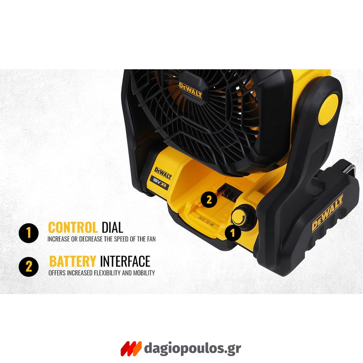 DeWalt DCE512N-XJ Brushless Ανεμιστήρας Μπαταρίας 18V Li-Ion Solo