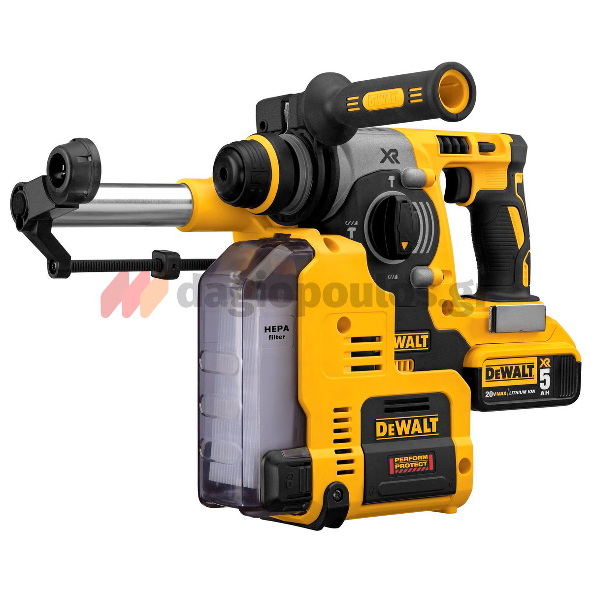 Dewalt D25303DH-XJ Brushless Αναρροφητήρας (Απορροφητήρας) - Συλλέκτης Σκόνης Μπαταρίας Για Δράπανα SDS 18V Li-Ion SOLO