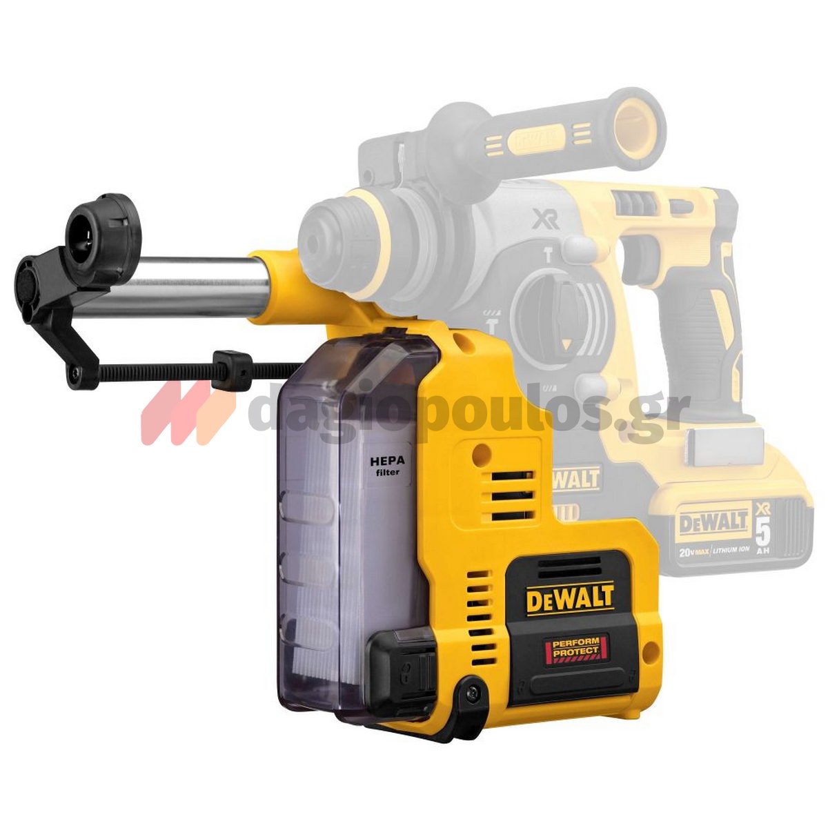 Dewalt D25303DH-XJ Brushless Αναρροφητήρας (Απορροφητήρας) - Συλλέκτης Σκόνης Μπαταρίας Για Δράπανα SDS 18V Li-Ion SOLO