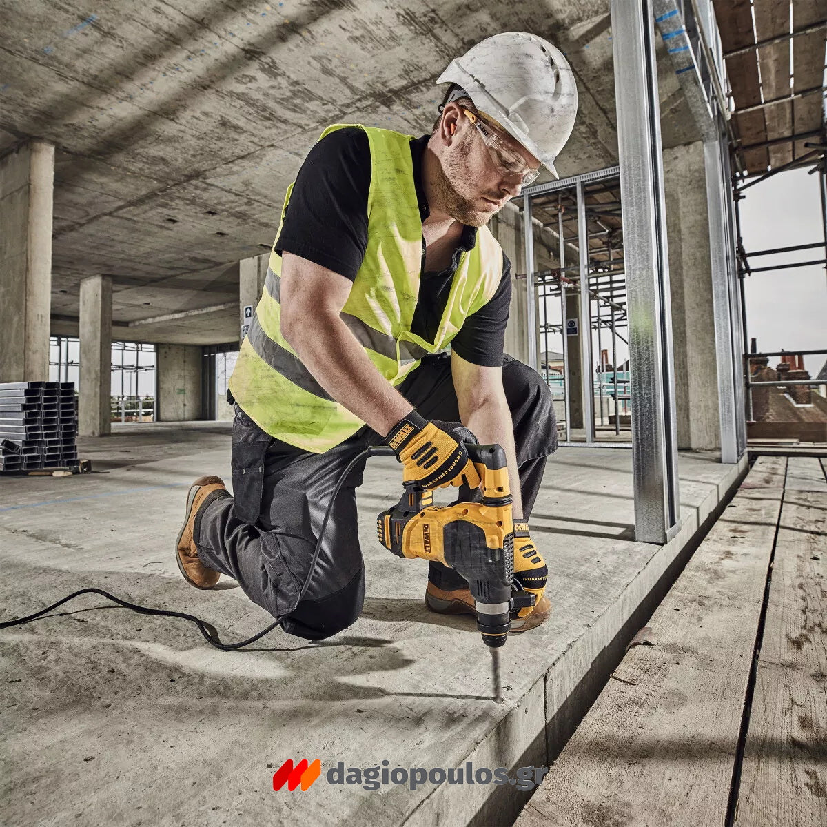 DeWalt D25333K-QS SDS Plus Brushless Σκαπτικό Κρουστικό Πνευματικό Πιστολέτο 950W 3.7Kgr 3.5J