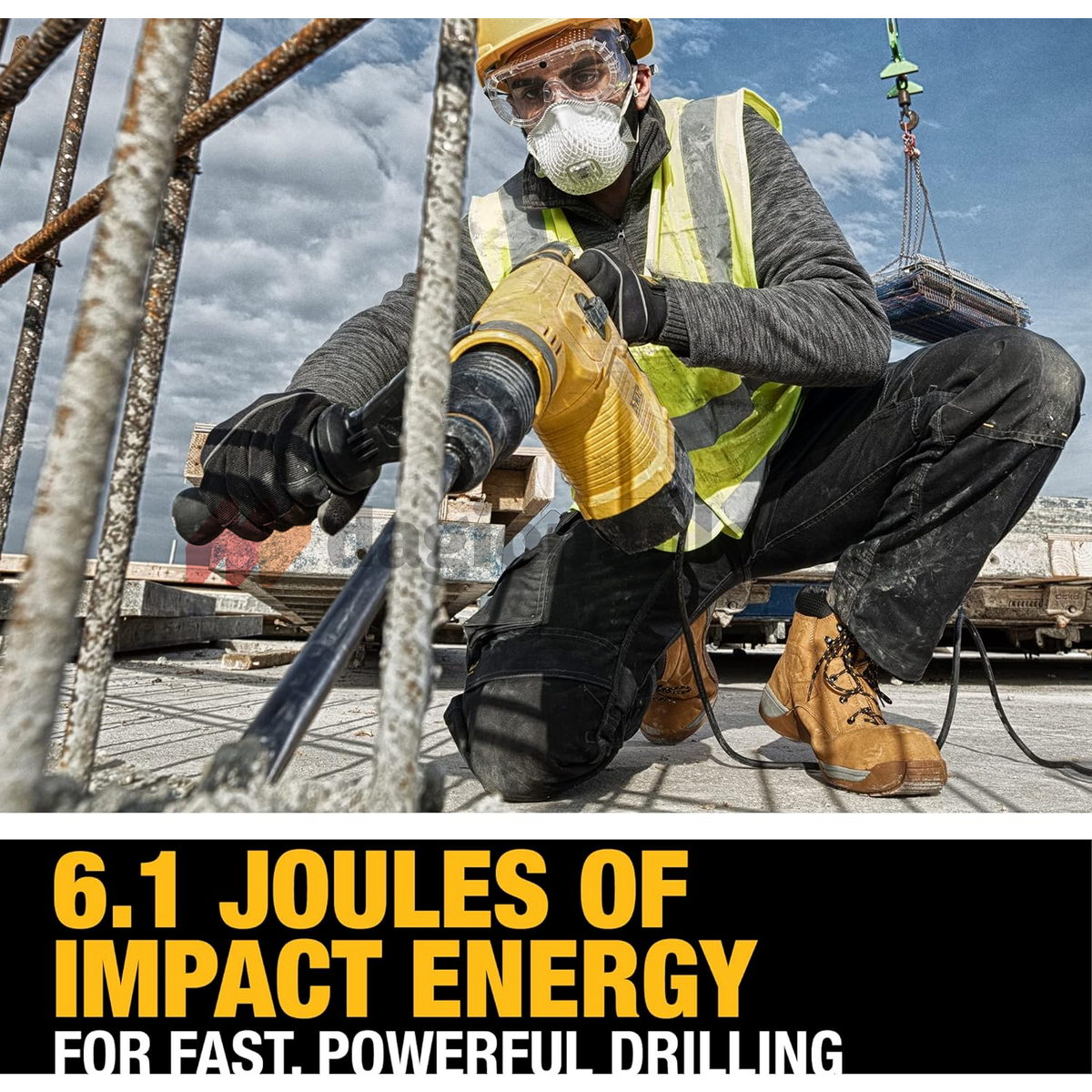 DeWalt D25481K-QS SDS Max Σκαπτικό Κρουστικό Περιστροφικό Πνευματικό Πιστολέτο 1050W 5.9kg 6.1J