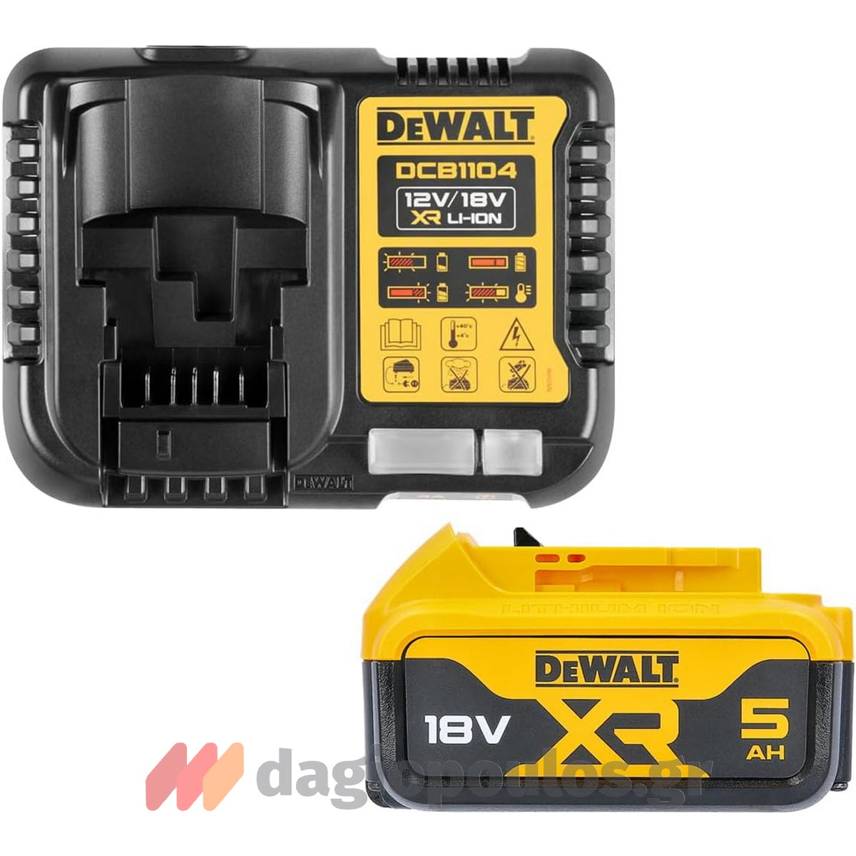 DeWalt DCMPS520P1-QW Brushless Αλυσοπρίονο Μπαταρίας 18V Li-Ion 20cm Με Μπαταρία 5.0Ah
