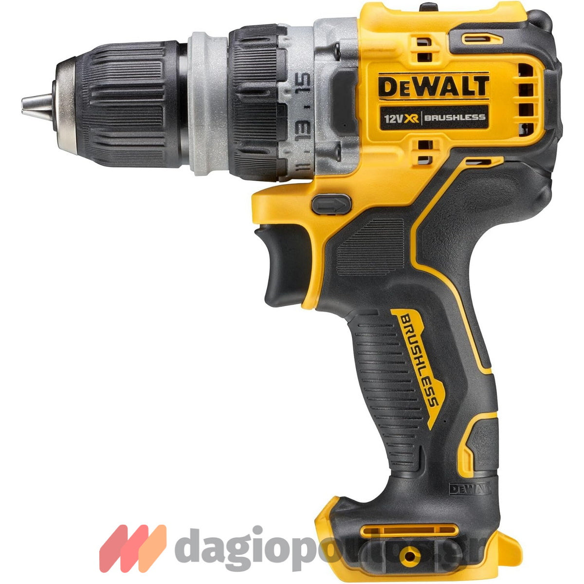 DeWalt DCD703NT Brushless Δραπανοκατσάβιδο Μπαταρίας 12V Li-Ion Με 4 Κεφαλές SOLO & Βαλίτσα T-Stak