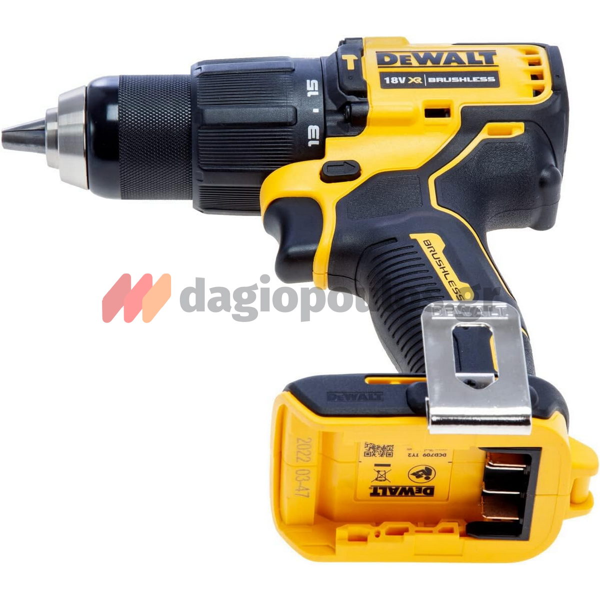 DeWalt DCD709L2T Brushless Κρουστικό Δραπανοκατσάβιδο Μπαταρίας 18V Li-Ion Με 2 Μπαταρίες 3.0Ah & Βαλίτσα T-Stak