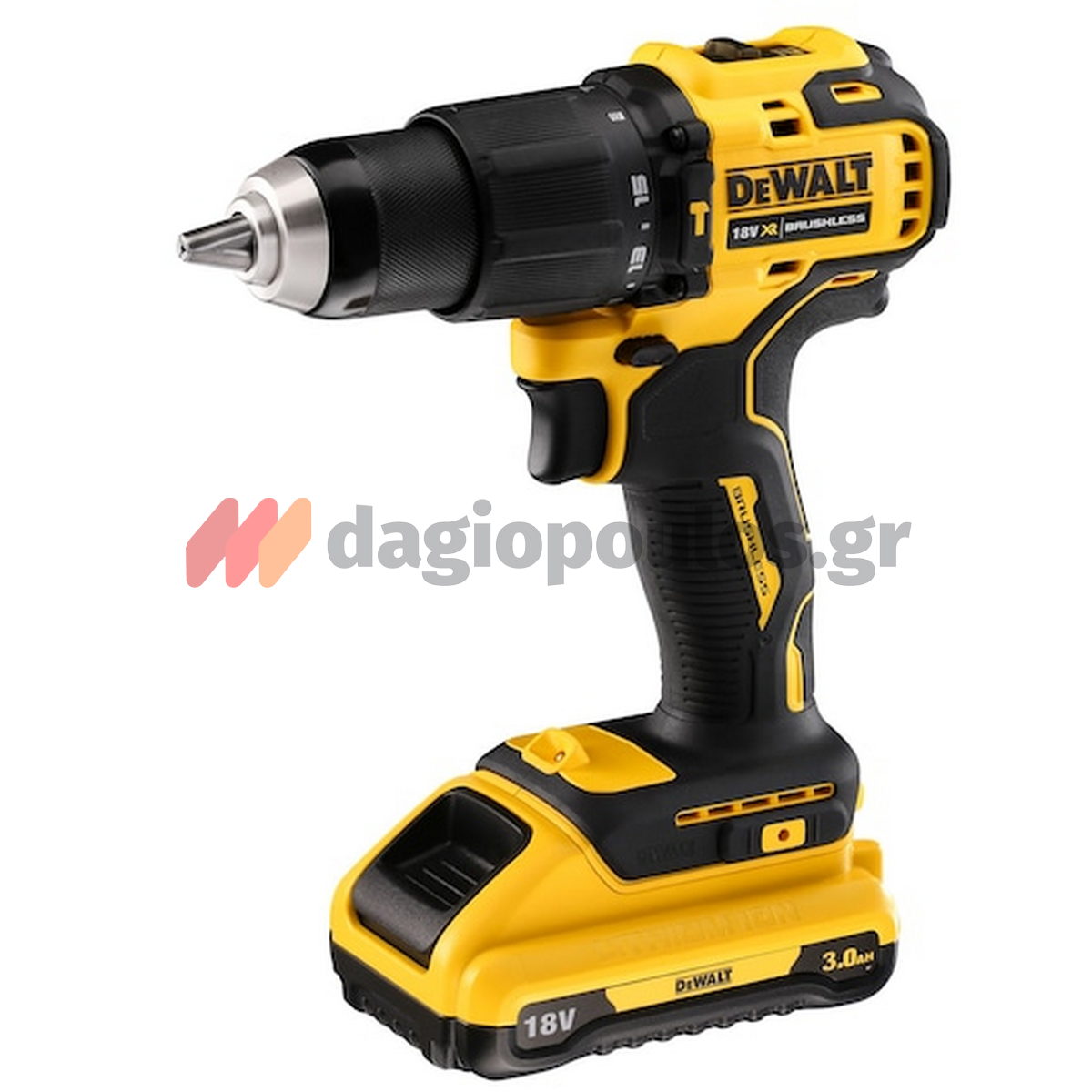 DeWalt DCD709L2T Brushless Κρουστικό Δραπανοκατσάβιδο Μπαταρίας 18V Li-Ion Με 2 Μπαταρίες 3.0Ah & Βαλίτσα T-Stak