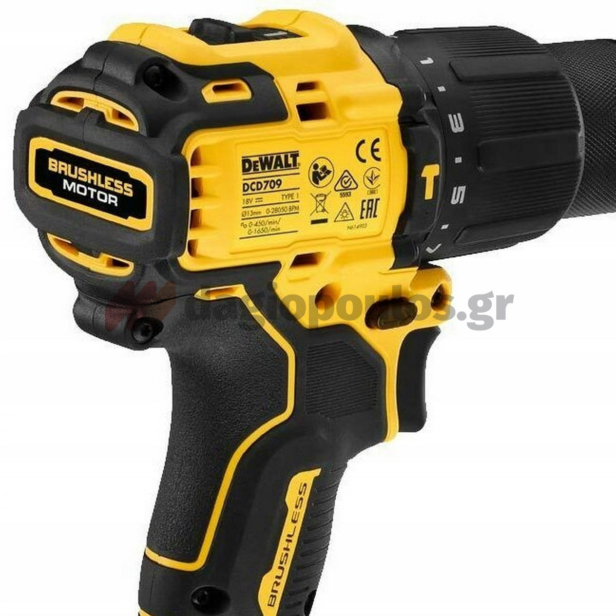 DeWalt DCD709L2T Brushless Κρουστικό Δραπανοκατσάβιδο Μπαταρίας 18V Li-Ion Με 2 Μπαταρίες 3.0Ah & Βαλίτσα T-Stak