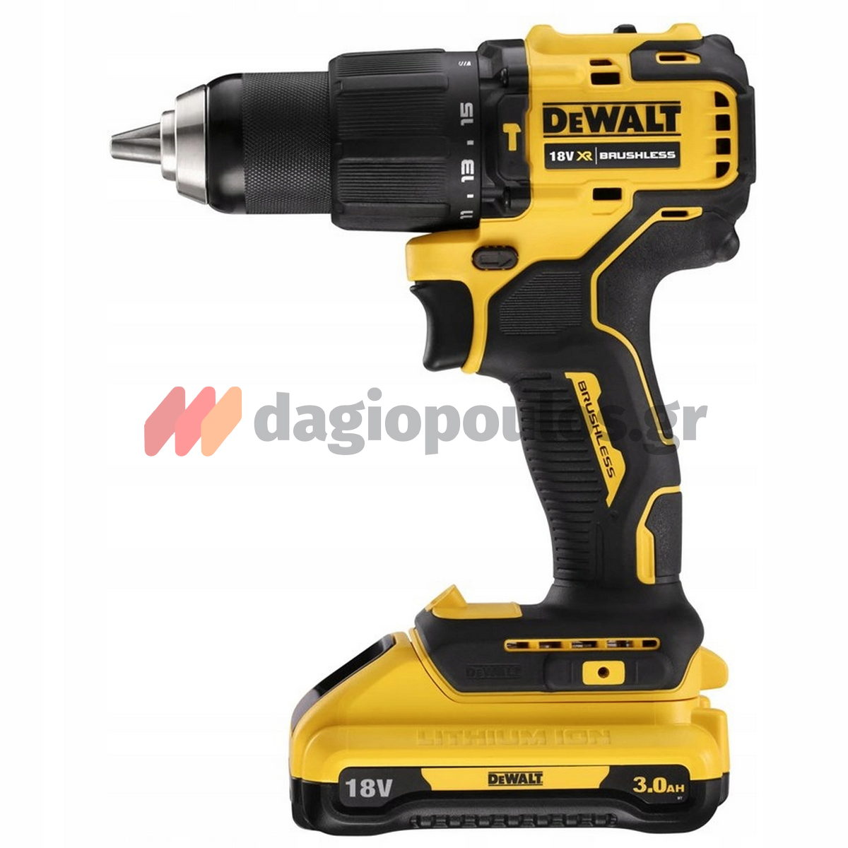DeWalt DCD709L2T Brushless Κρουστικό Δραπανοκατσάβιδο Μπαταρίας 18V Li-Ion Με 2 Μπαταρίες 3.0Ah & Βαλίτσα T-Stak
