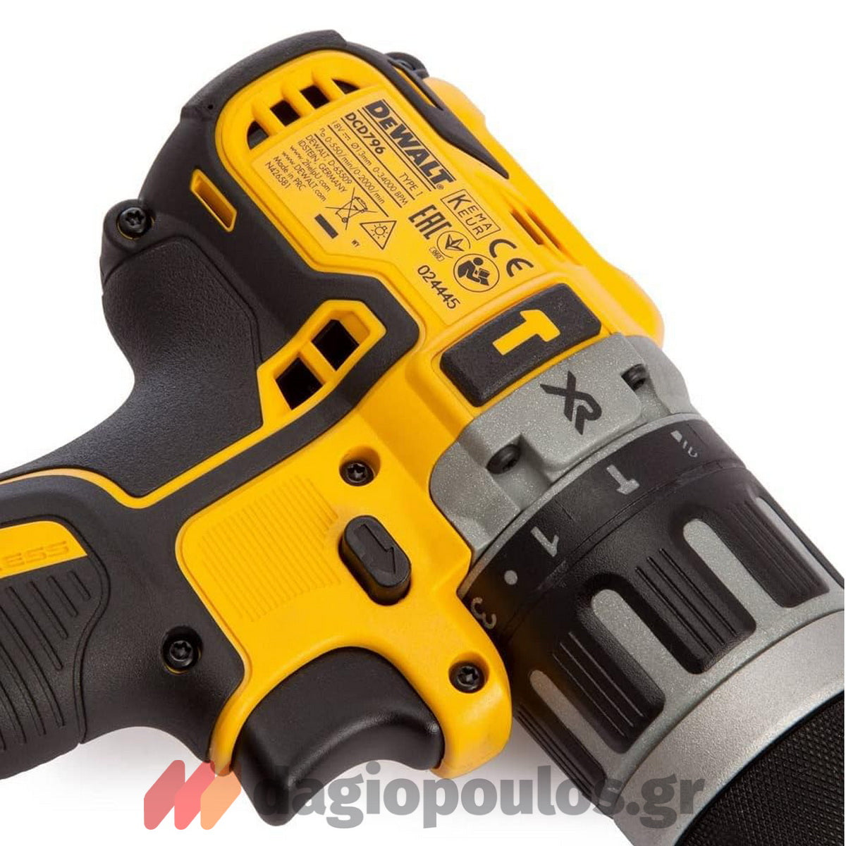 DeWalt DCD796D2 Brushless Κρουστικό Δραπανοκατσάβιδο Μπαταρίας 18V Li-Ion Με 2 Μπαταρίες 2.0Ah & Βαλίτσα T-Stak