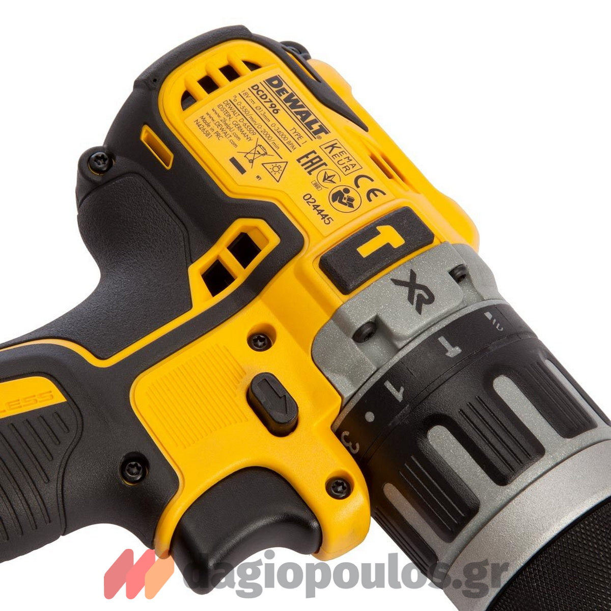 DeWalt DCD796D2 Brushless Κρουστικό Δραπανοκατσάβιδο Μπαταρίας 18V Li-Ion Με 2 Μπαταρίες 2.0Ah & Βαλίτσα T-Stak