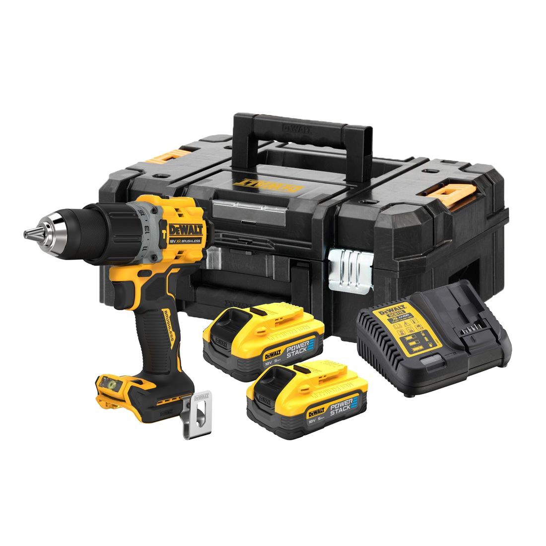 DeWalt DCD805H2T-QW Brushless Κρουστικό Δραπανοκατσάβιδο Μπαταρίας 18V Li-Ion Με 2 Μπαταρίες 5.0Ah Powerstack & Βαλίτσα T-Stak