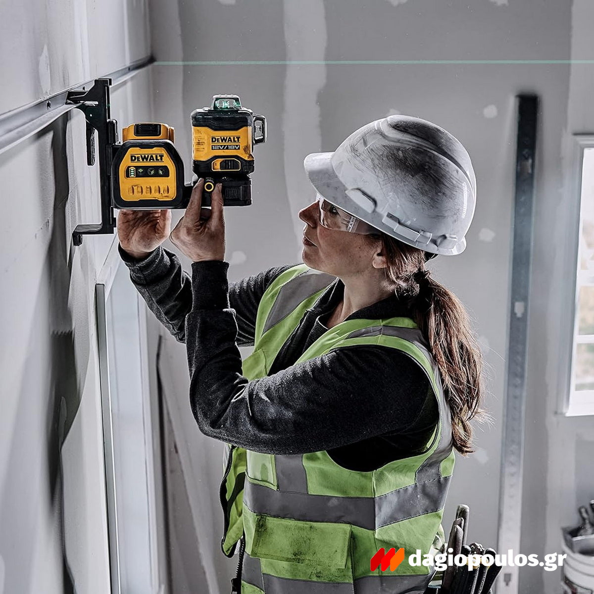 DeWalt DCE089D1G18-GB Αλφάδι Λέιζερ 3 x 360° 12V / 18V XR® Li-Ion Πολλαπλών Γραμμών Πράσινο Με Μπαταρία 2.0Ah - Βαλίτσα T-Stak