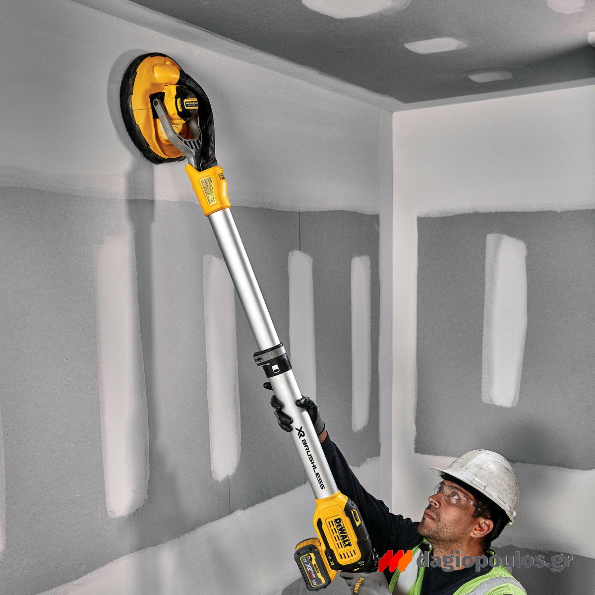 DeWalt DCE800N-XJ Brushless Τριβείο Τοίχου Γυψοσανίδας Ρυθμιζόμενο Πτυσσόμενο Μπαταρίας 18V LiIon 225mm SOLO