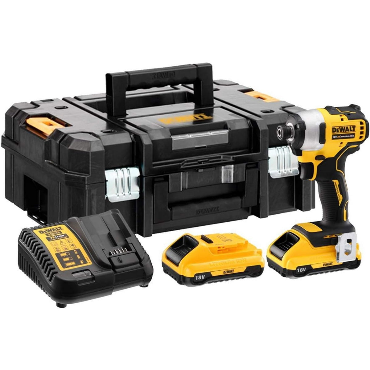 DeWalt DCF809D2T-QW Brushless Παλμικό Κατσαβίδι Μπαταρίας 18V Li-Ion Με 2 Μπαταρίες 2.0Ah & Βαλίτσα T-Stak