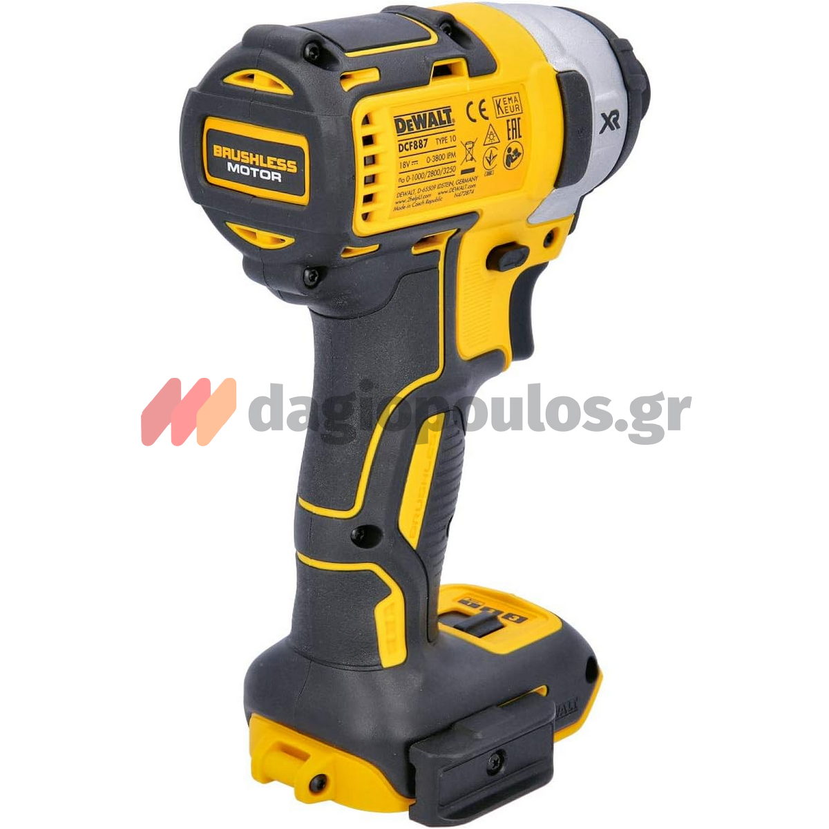 DeWalt DCF887N Brushless Παλμικό Κατσαβίδι Μπαταρίας 18V Li-Ion 1/4" 205Nm SOLO