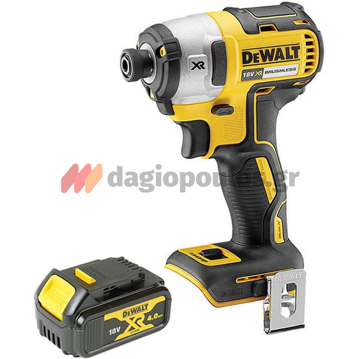 DeWalt DCF887P2 Brushless Παλμικό Κατσαβίδι Μπαταρίας 18V Li-Ion 1/4" 205Nm Με 2 Μπαταρίες 5.0Ah & Βαλίτσα T-Stak