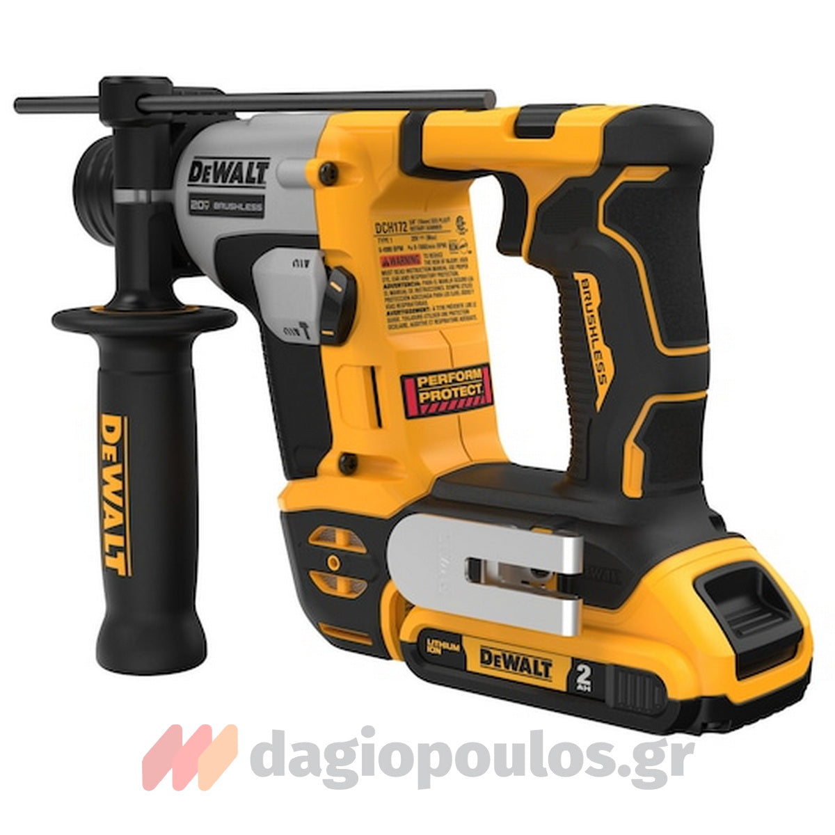 DeWalt DCH172E2T-QW SDS Plus Brushless Πνευματικό Περιστροφικό Σκαπτικό Πιστολέτο 18V Li-Ion 1.4J 1.8kgr Με 2 Μπατ.1.7Ah - Βαλίτσα T-Stak