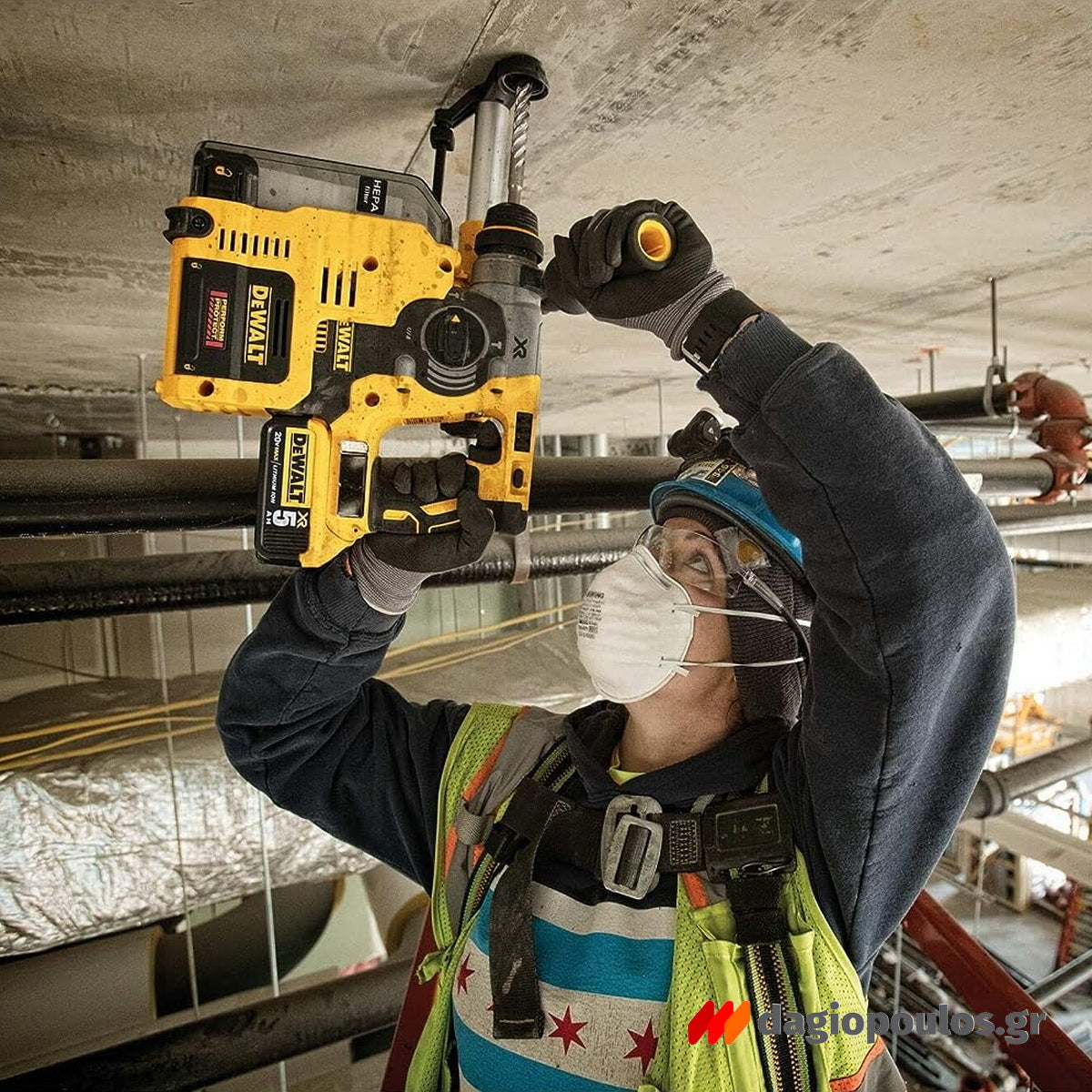 DeWalt DCH273H2T-QW SDS Plus Brushless Σκαπτικό Περιστροφικό Πνευματικό Πιστολέτο 18V Li-Ion Με 2 Μπαταρίες 5.0Ah Powerstack & Βαλίτσα T-Stak