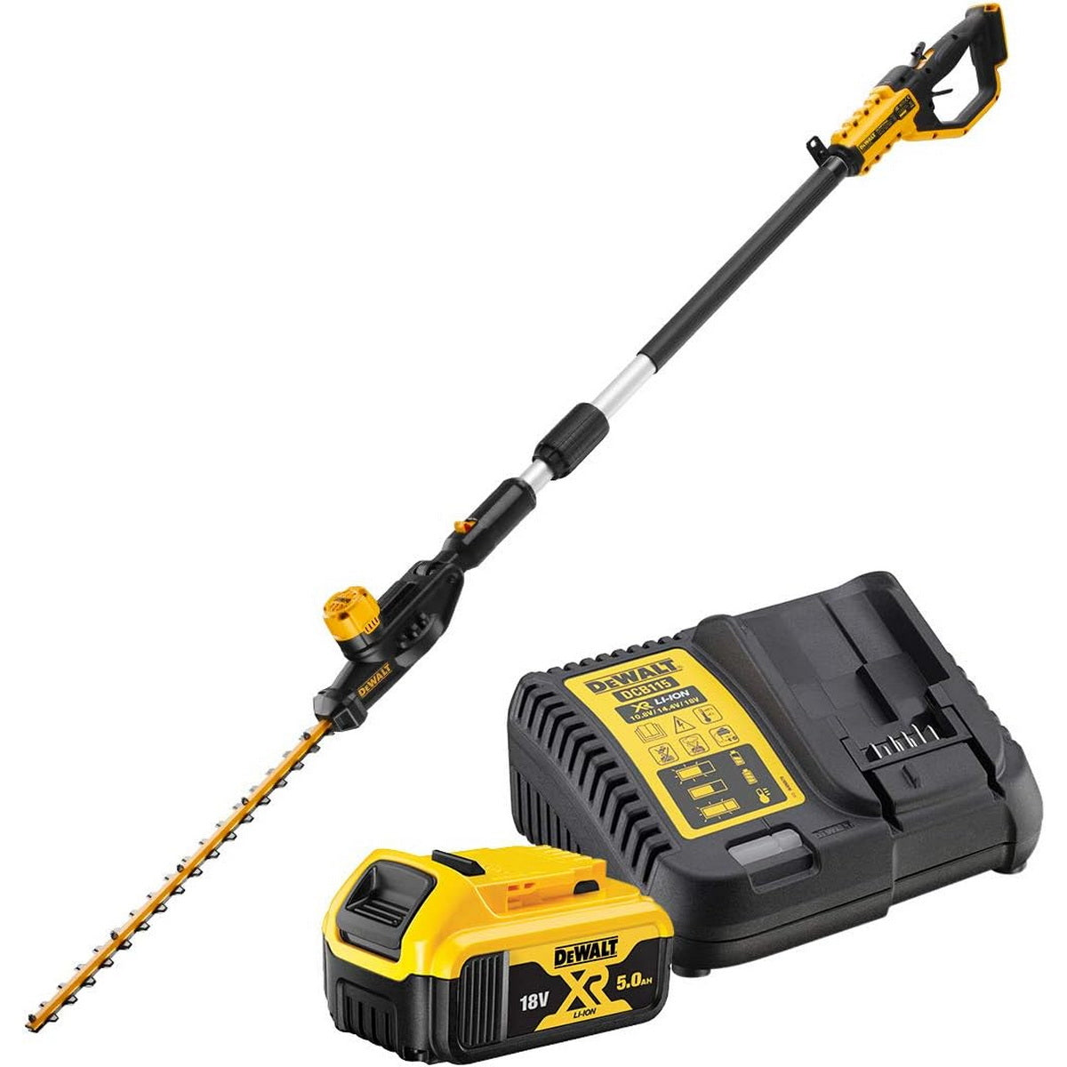 DeWalt DCMPH566P1 Brushless Ψαλίδι Μπορντούρας (Μπορντουροψάλιδο) Μπαταρίας XR 18V Li-Ion Με Μπαταρία 5.0Ah Σπαστό Επεκτεινόμενο