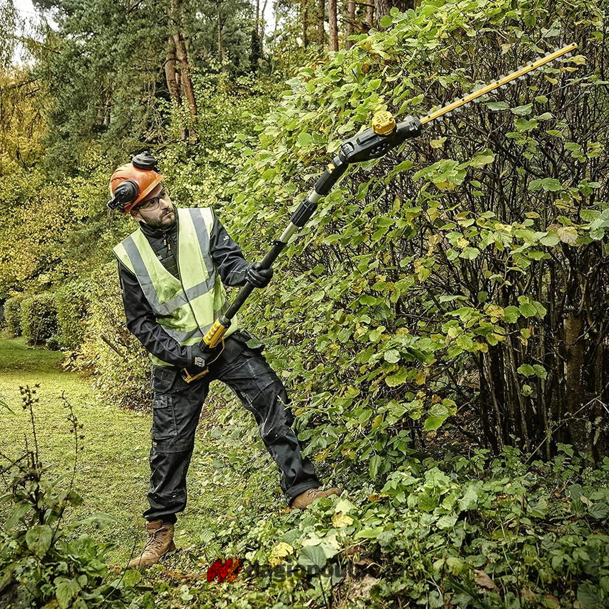 DeWalt DCMPH566P1 Brushless Ψαλίδι Μπορντούρας (Μπορντουροψάλιδο) Μπαταρίας XR 18V Li-Ion Με Μπαταρία 5.0Ah Σπαστό Επεκτεινόμενο