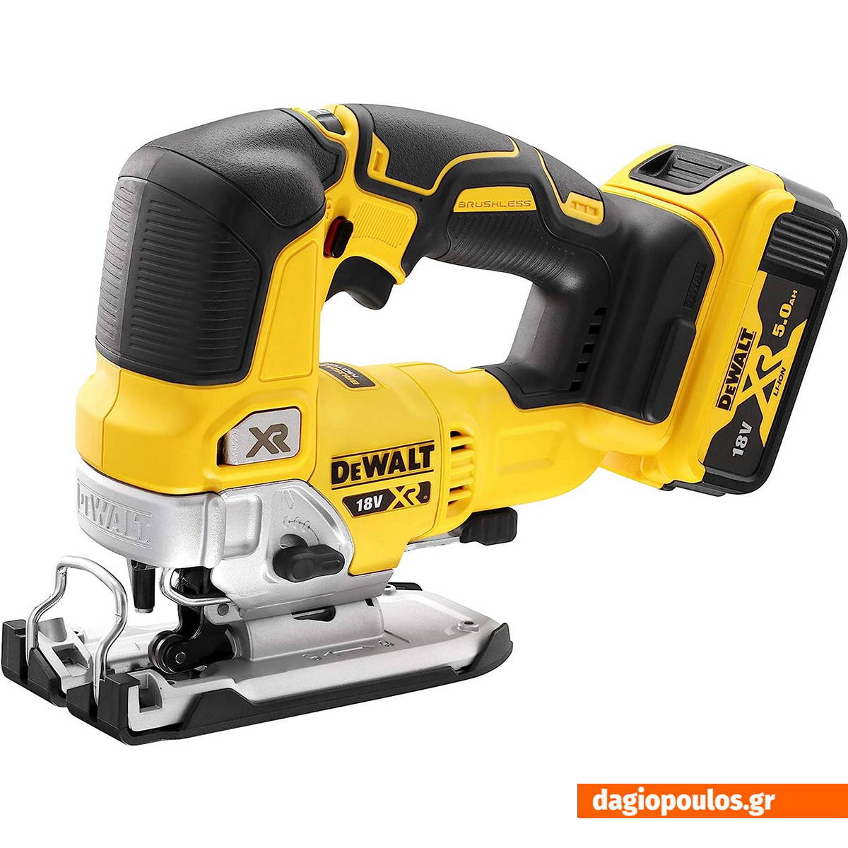DeWalt DCS334P2-QW Brushless Σέγα Μπαταρίας XR 18V Li-Ion Με 2 Μπαταρίες 5.0Ah & Βαλίτσα T-Stak
