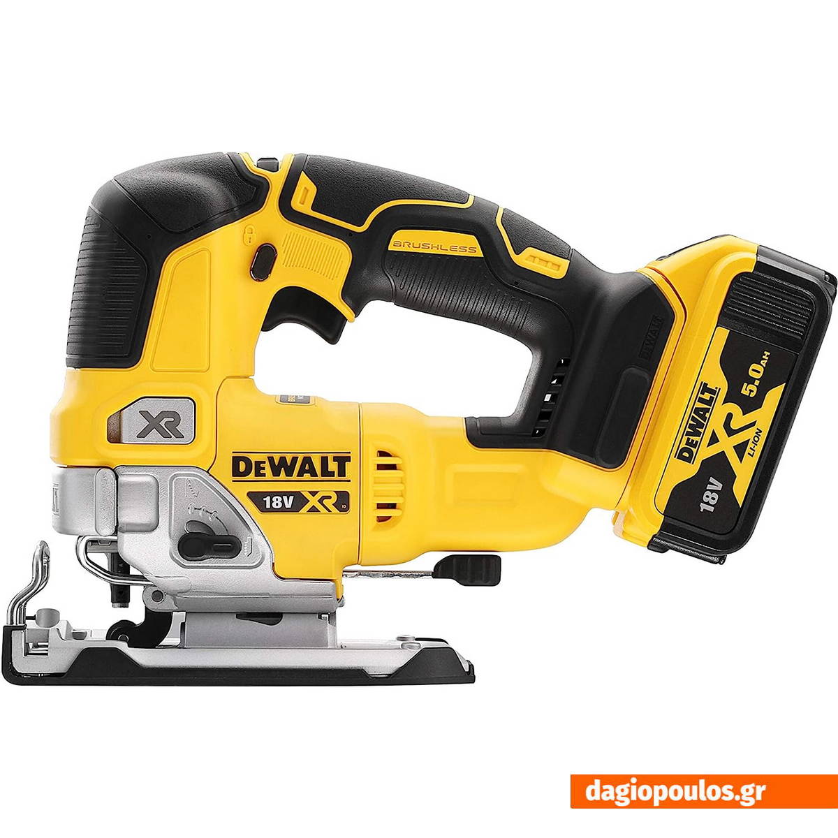 DeWalt DCS334P2-QW Brushless Σέγα Μπαταρίας XR 18V Li-Ion Με 2 Μπαταρίες 5.0Ah & Βαλίτσα T-Stak