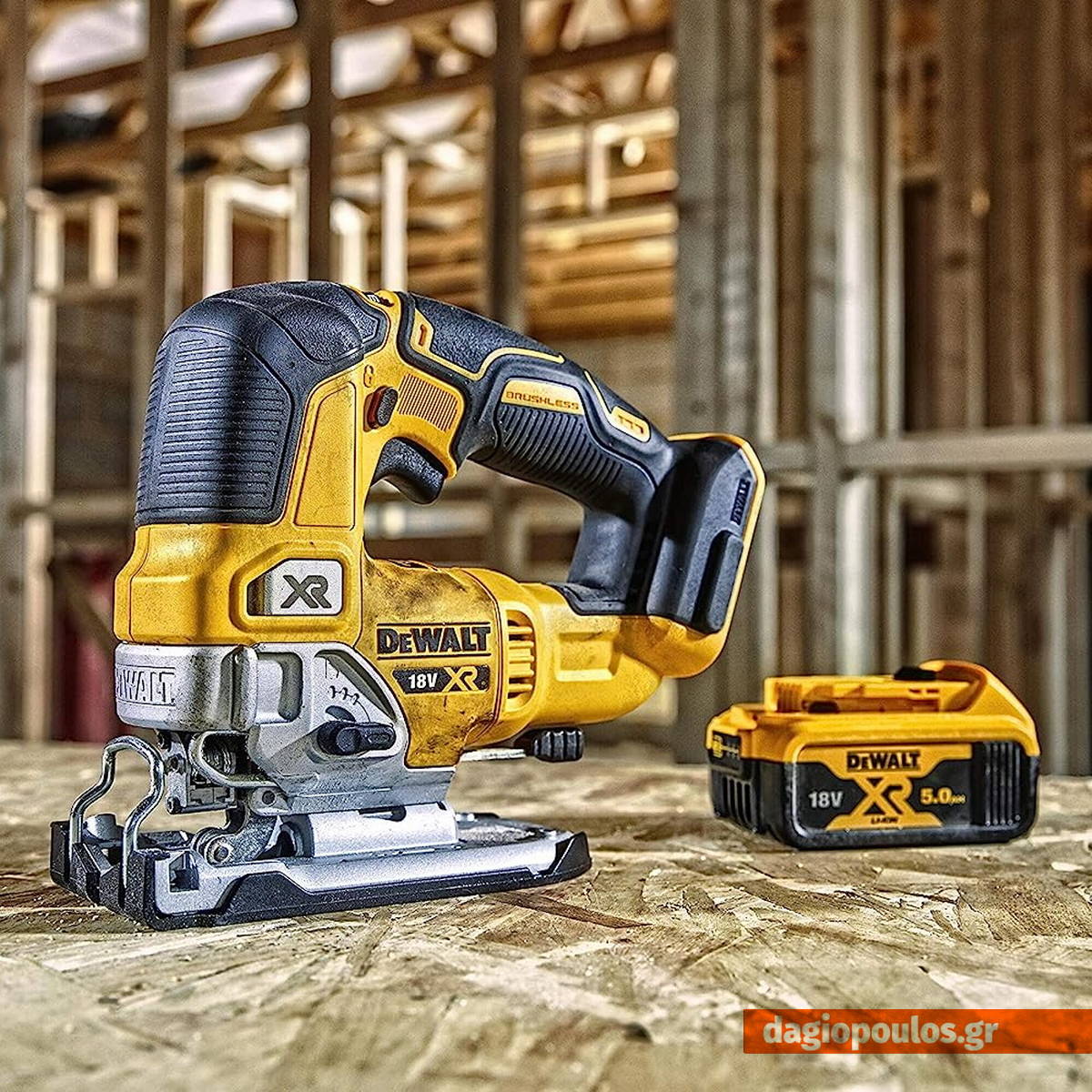 DeWalt DCS334P2-QW Brushless Σέγα Μπαταρίας XR 18V Li-Ion Με 2 Μπαταρίες 5.0Ah & Βαλίτσα T-Stak