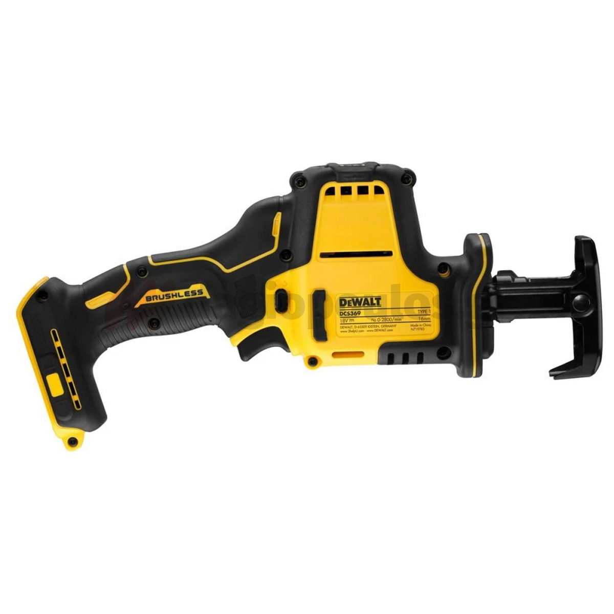 DeWalt DCS369N-XJ Brushless Σπαθοσέγα (Σεγάτσα) Μπαταρίας 18V Li-Ion SOLO