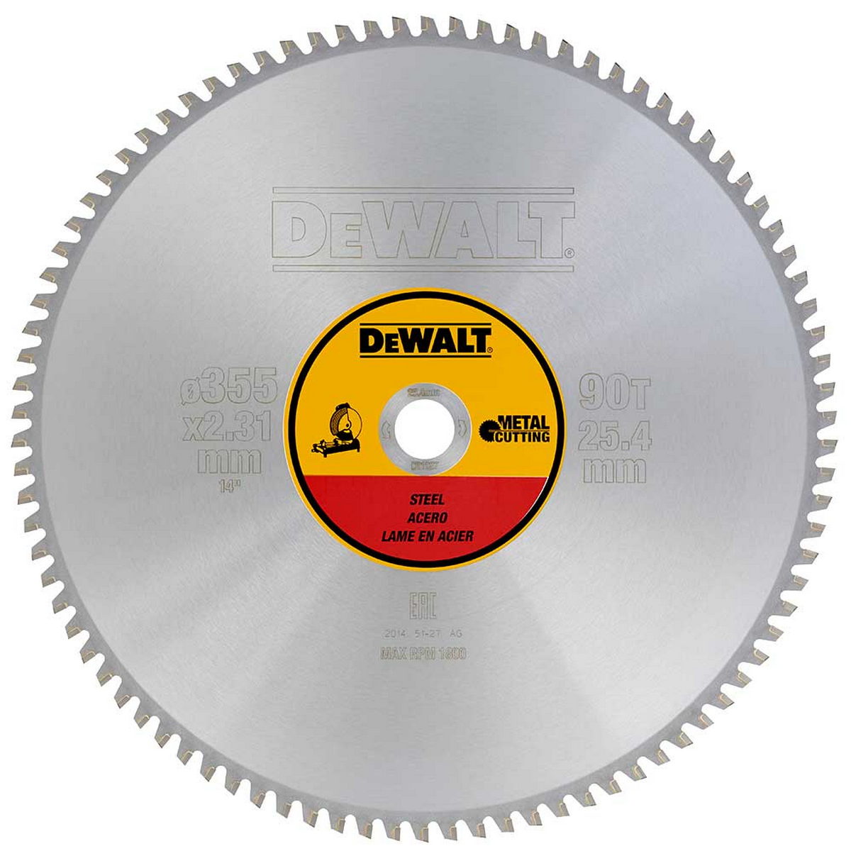 DeWalt DT1927 Δίσκος Διαμαντέ (Διαμαντόδισκος) Κοπής Σιδήρου 90T 335mm