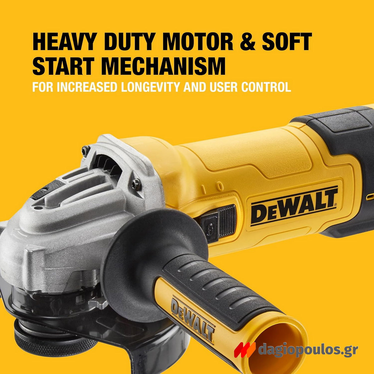 Dewalt DWE4257KT-QS Ηλεκτρικός Γωνιακός Τροχός 1500W 125mm Ρυθμιζόμενος
