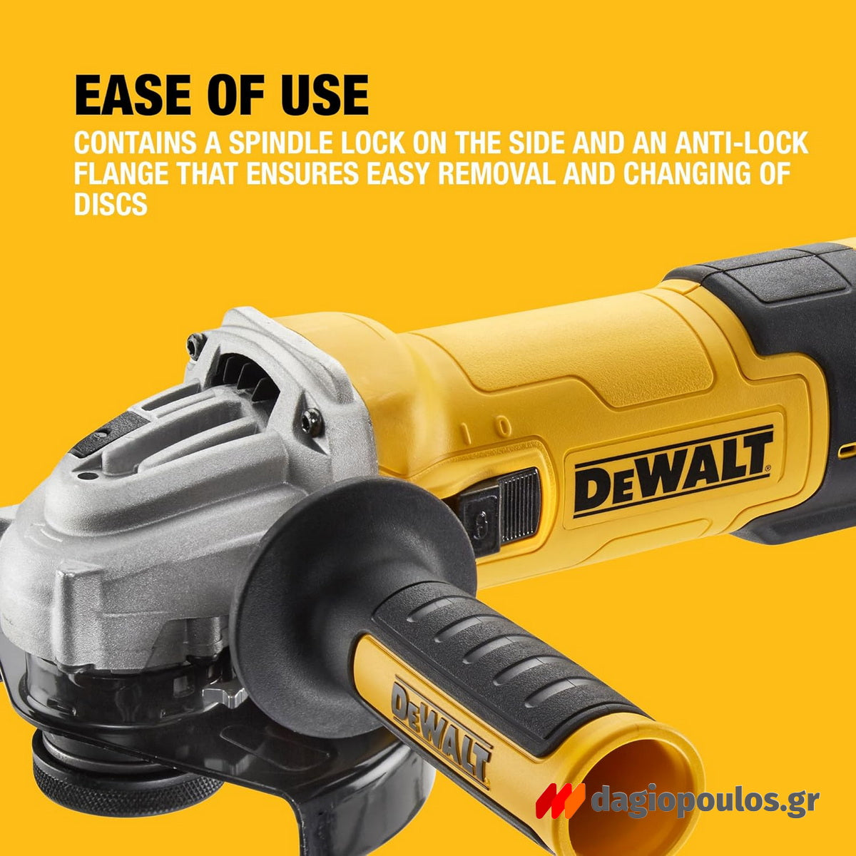 Dewalt DWE4257KT-QS Ηλεκτρικός Γωνιακός Τροχός 1500W 125mm Ρυθμιζόμενος