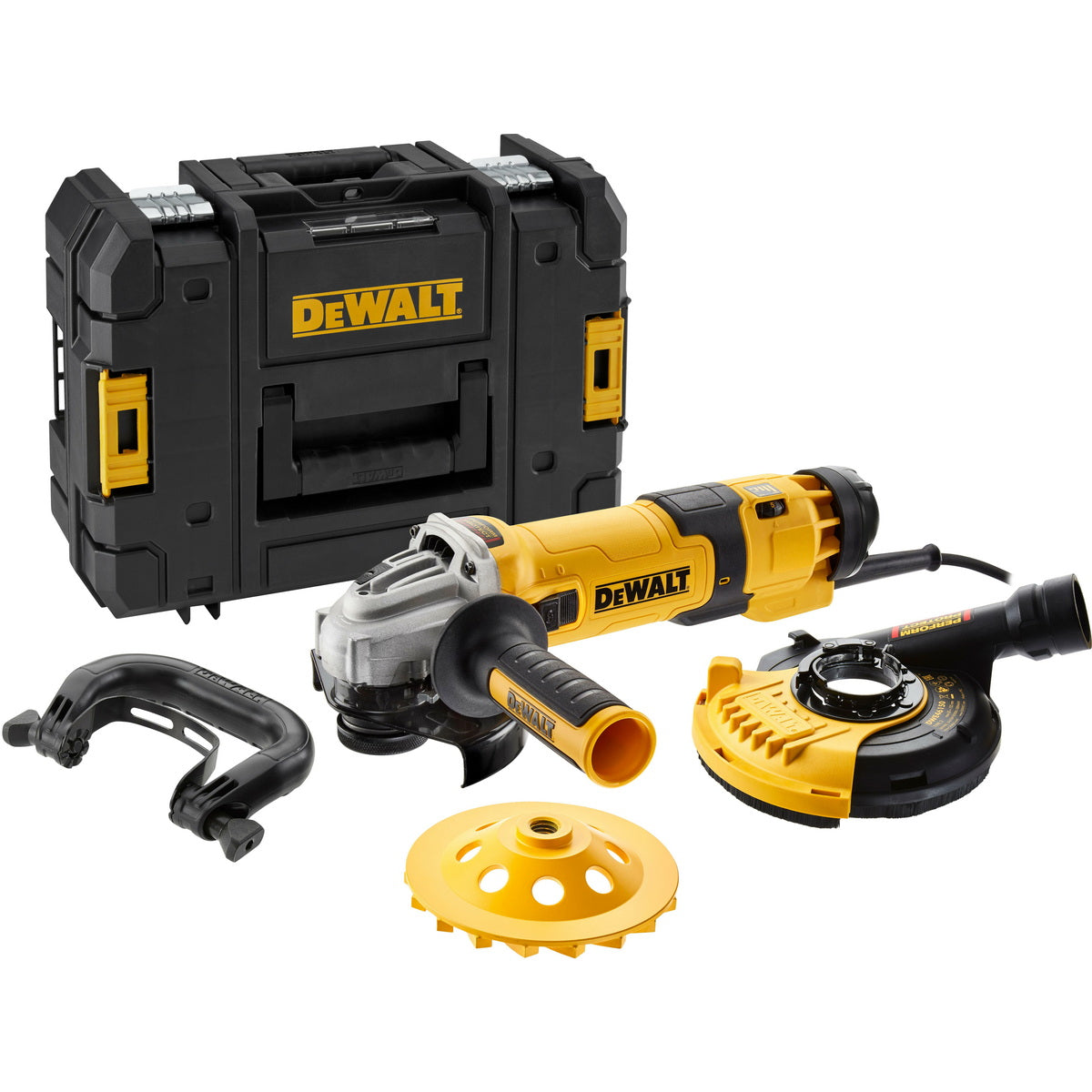 Dewalt DWE4257KT-QS Ηλεκτρικός Γωνιακός Τροχός 1500W 125mm Ρυθμιζόμενος
