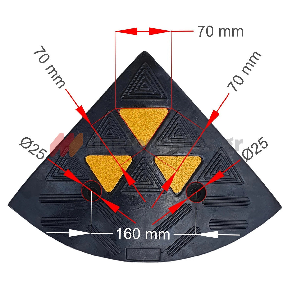 Ράμπα Πεζοδρομίου Ακραία Χρωματιστή 30cm x 30cm x 10cm