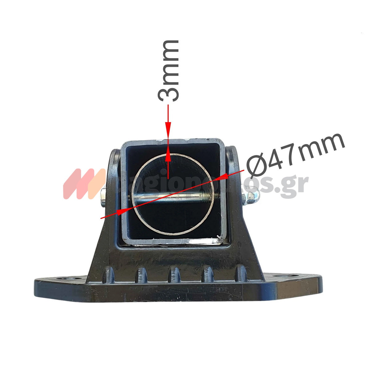 Κολωνάκι Μεταλλικό Στρογγυλό "Σπαστό" Απαγόρευσης Στάθμευσης & Οριοθέτησης Γκρι Με Κλειδαριά 65cm