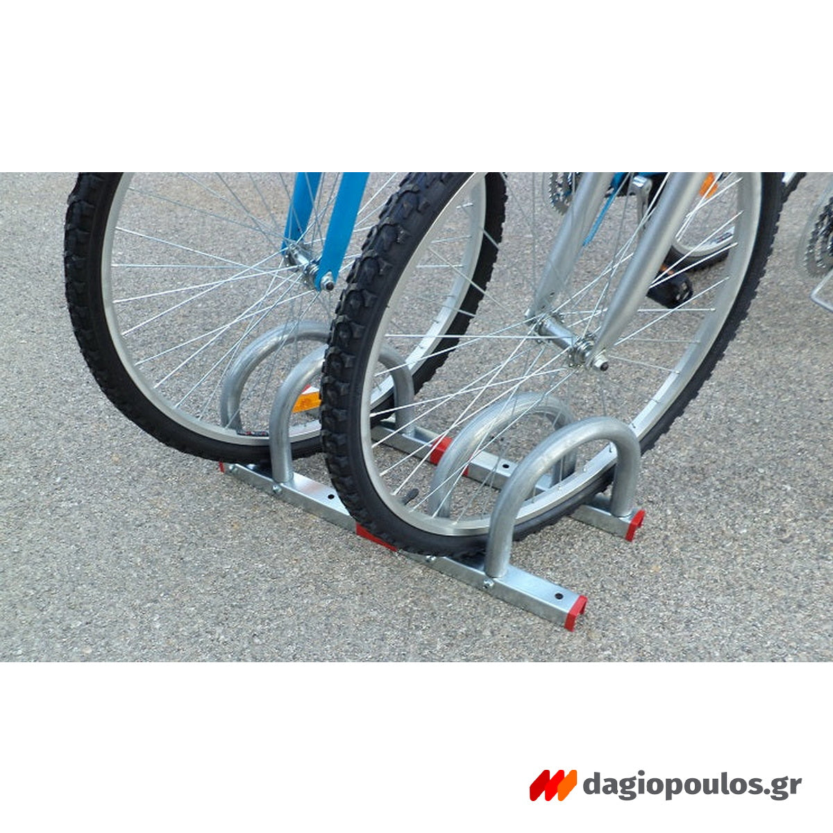Μπάρα Στάθμευσης Φύλαξης Ποδηλάτων Διαγώνια Γαλβανιζέ 2 Θέσεων