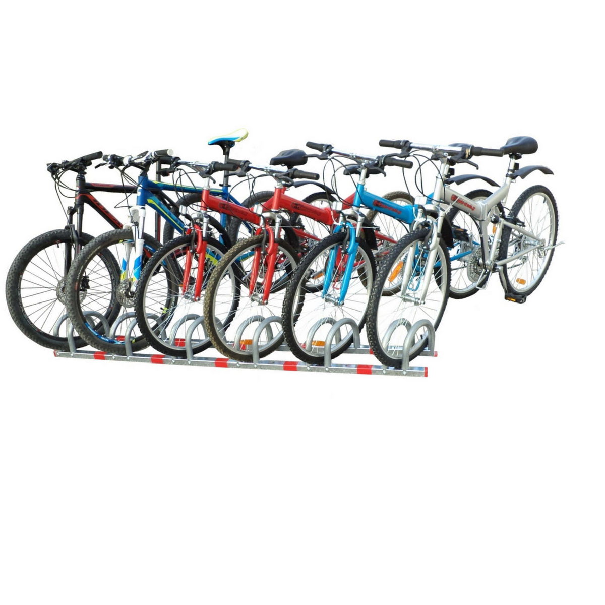 Μπάρα Στάθμευσης Φύλαξης Ποδηλάτων Διαγώνια Γαλβανιζέ 4 Θέσεων