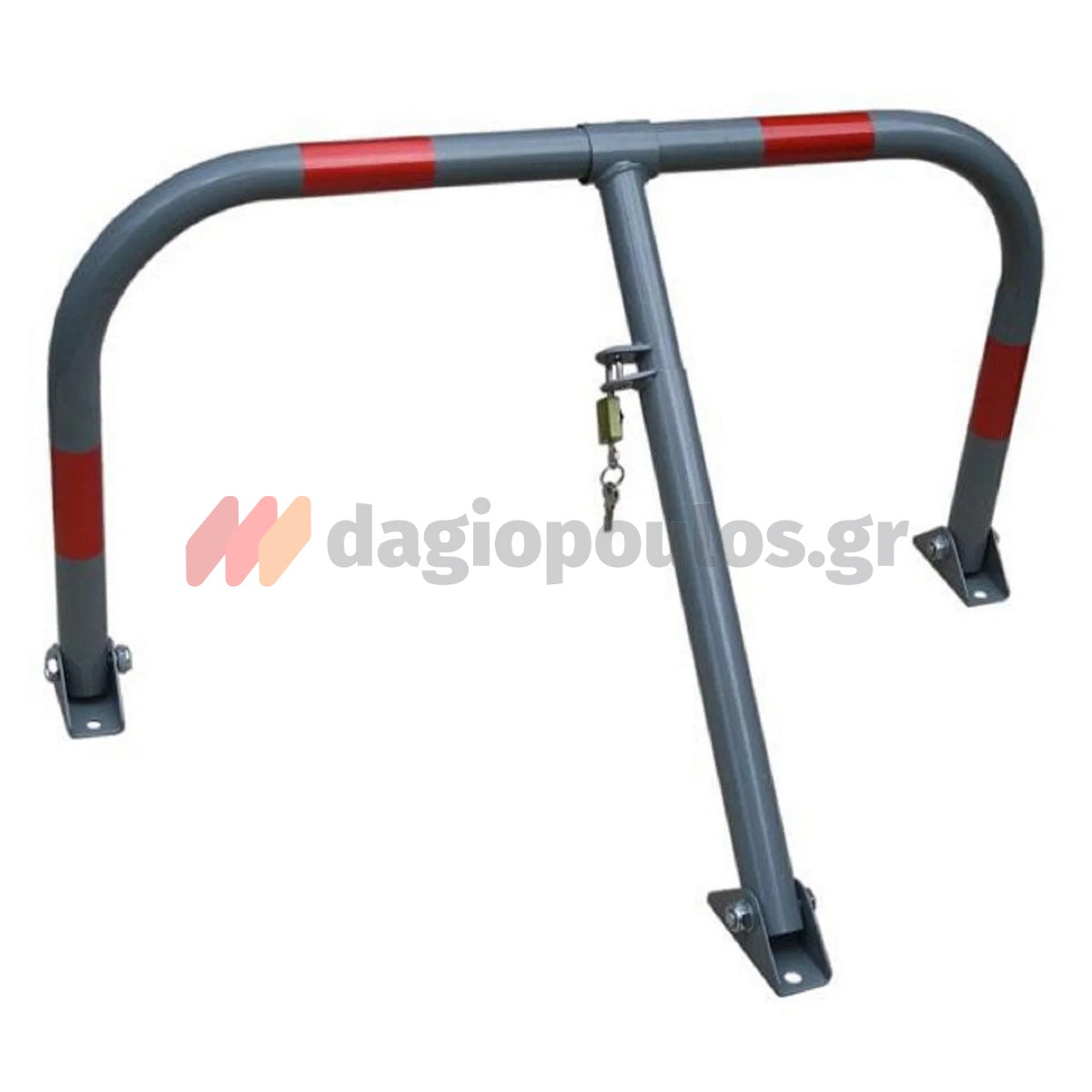 Μπάρα Παρεμπόδισης Παρκαρίσματος Αρθρωτή Γαλβανιζέ Τύπου U Με 3 Πόδια Οικονομική