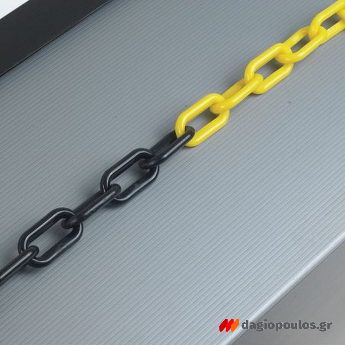 Αλυσίδα Σήμανσης Απαγόρευσης Διέλευσης 8mm ΚΙΤΡΙΝΗ / ΜΑΥΡΗ Ρολό 25mtr