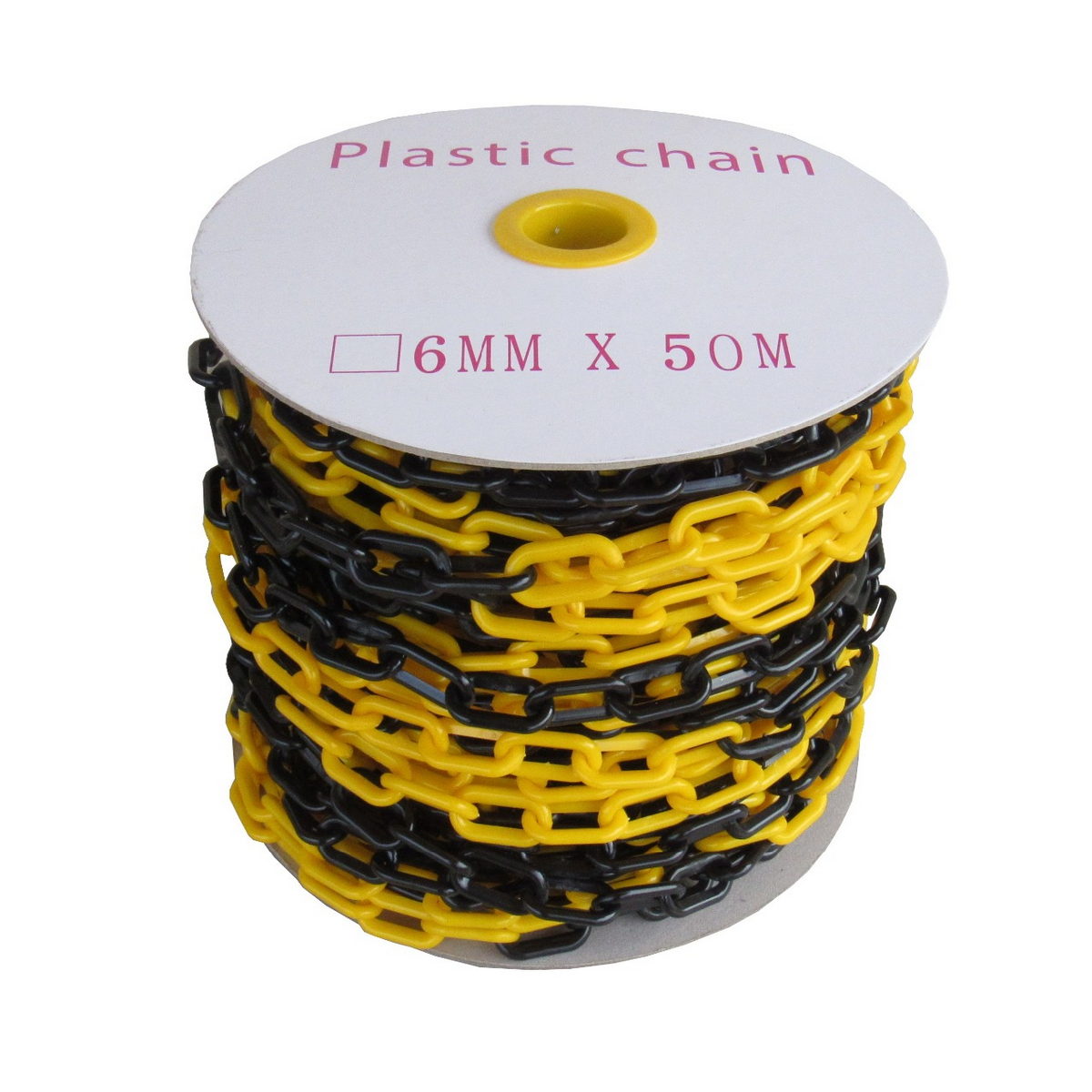 Αλυσίδα Σήμανσης Απαγόρευσης Διέλευσης 6mm ΚΙΤΡΙΝΗ / ΜΑΥΡΗ Ρολό 25mtr