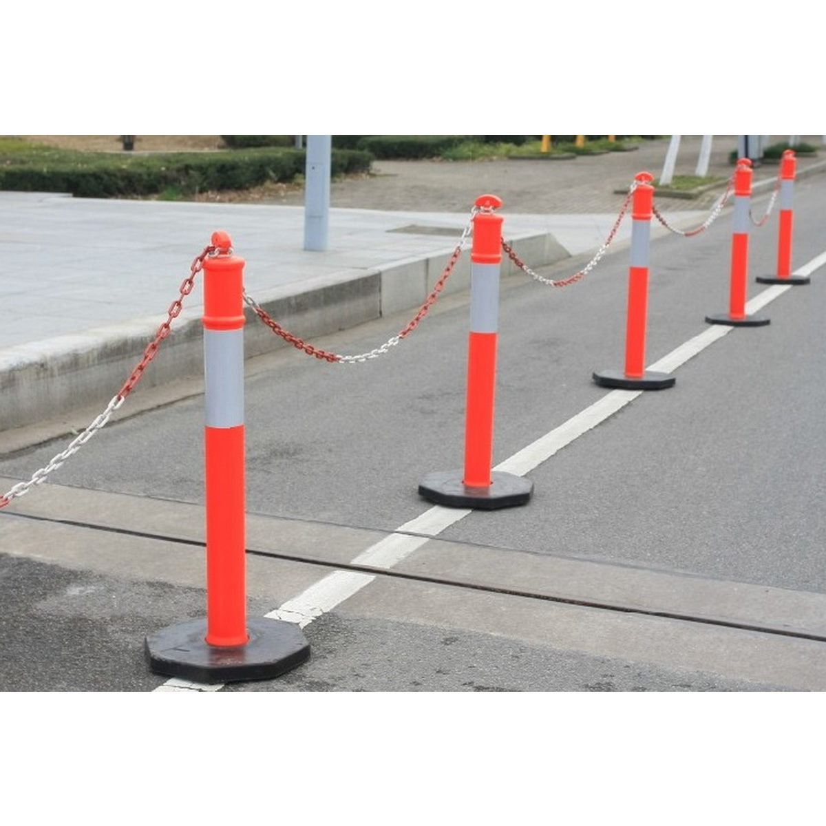 Αλυσίδα Σήμανσης Απαγόρευσης Διέλευσης 6mm ΛΕΥΚΗ / ΚΟΚΚΙΝΗ Ρολό 50mtr