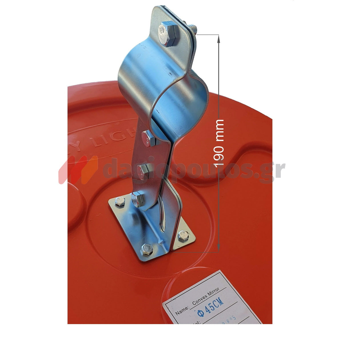 Καθρέφτης Ασφαλείας - Ελέγχου Πολυκαρβονικός Ενισχυμένος Με Γείσο 45cm
