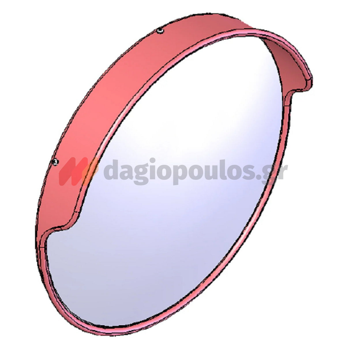 Καθρέφτης Ασφαλείας - Ελέγχου Πολυκαρβονικός Ενισχυμένος Με Γείσο 60cm