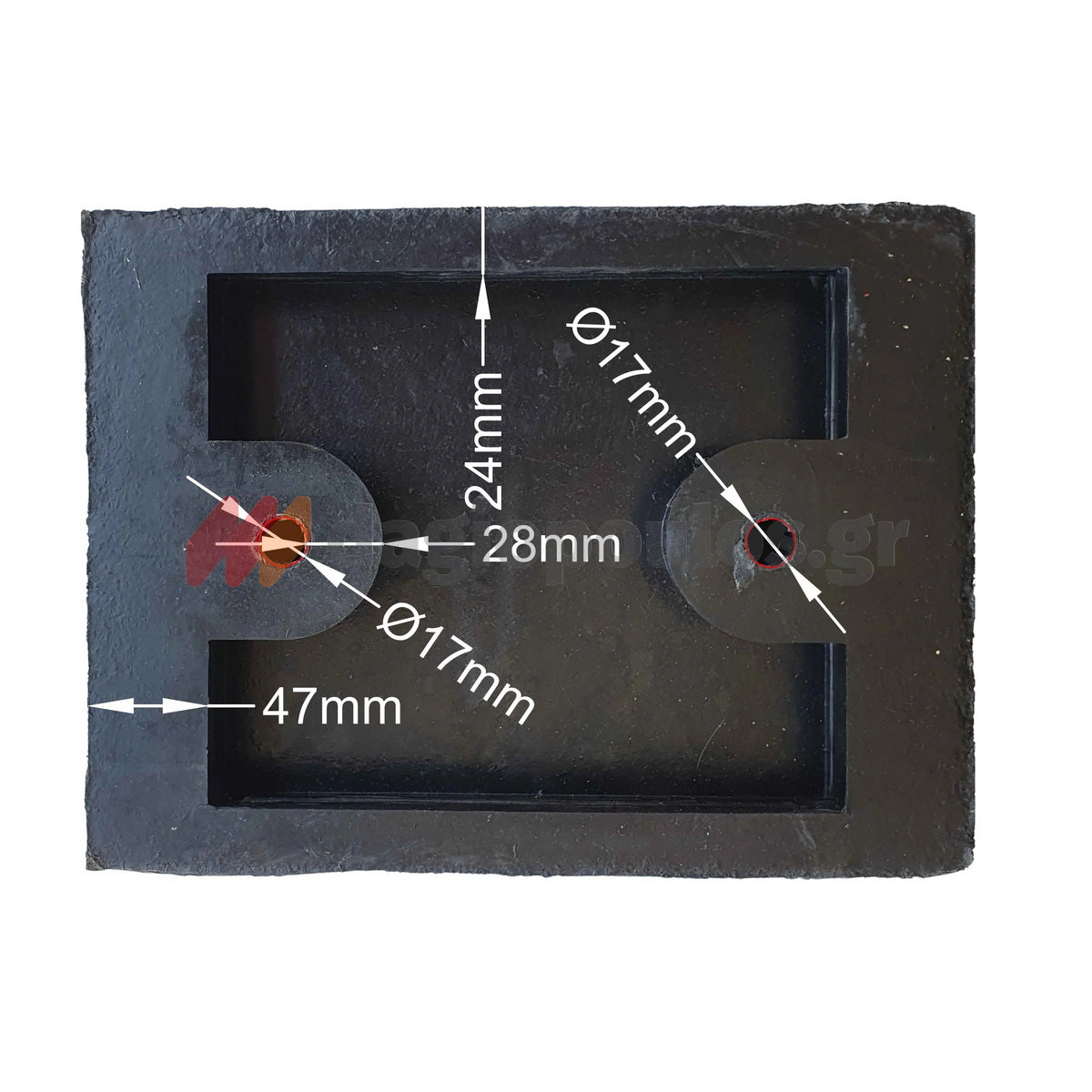 Προσκρουστήρας Οχημάτων Βαρέως Τύπου 330mm x 250mm x 102mm