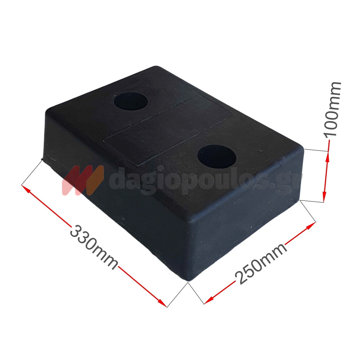 Προσκρουστήρας Οχημάτων Βαρέως Τύπου 330mm x 250mm x 102mm