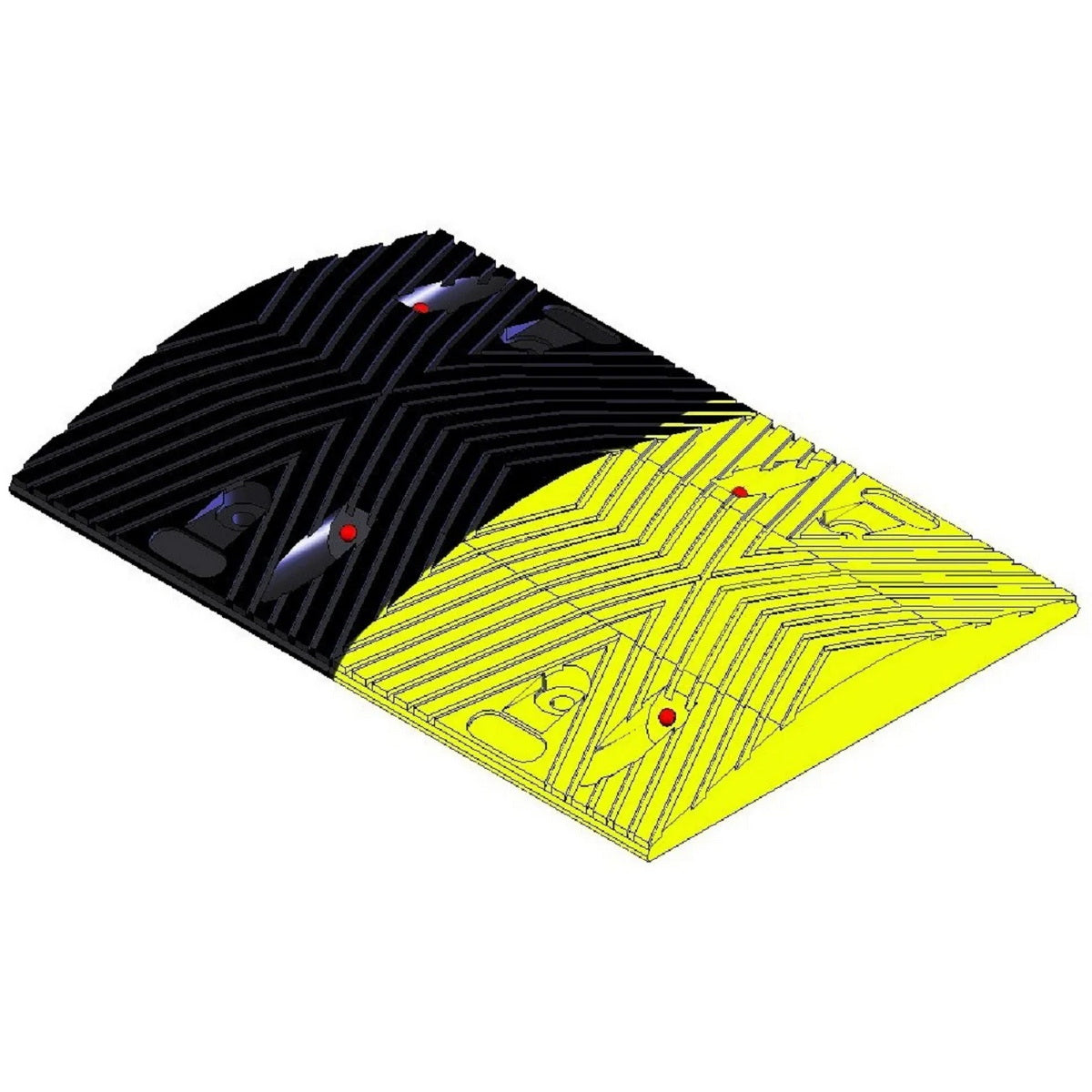 Σαμαράκι Μείωσης Ταχύτητας Ψηλό Μεσαίο Τμήμα Κίτρινο Μαύρο